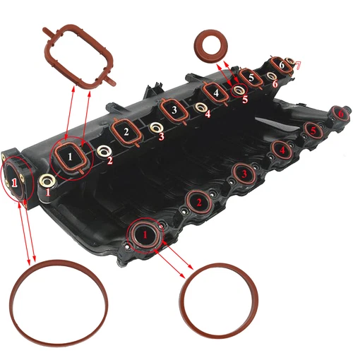 11612246945 Intake Manifold Seal Gasket Kit For BMW E53 E61 E63 E70 E83 X3 X5 X6 - Picture 6 of 7
