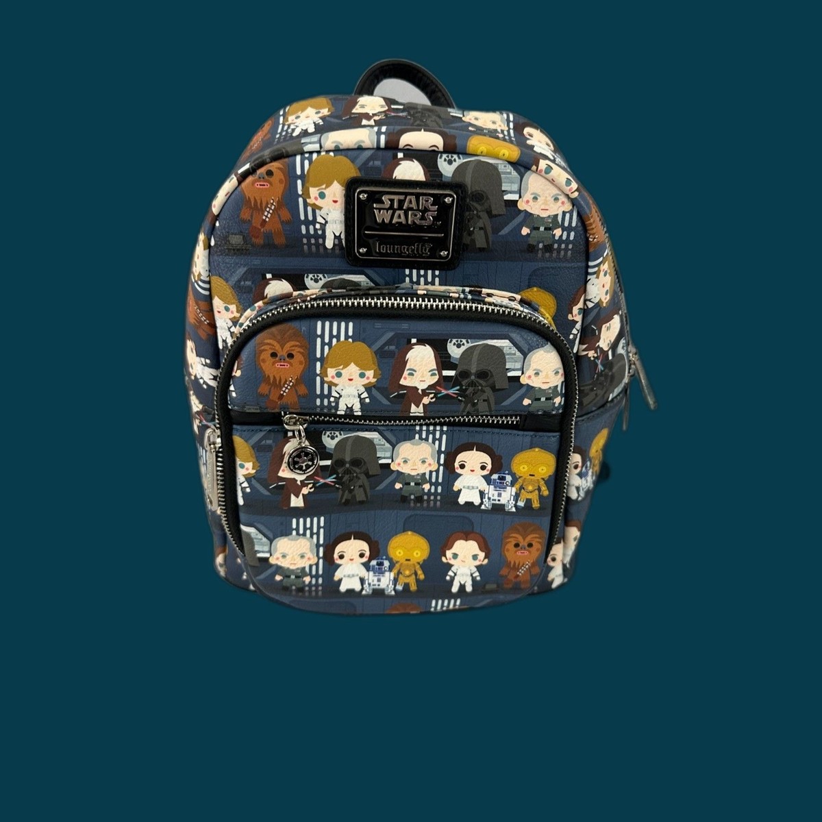chewbacca loungefly mini backpack LOUNGEFLY Chibi Star Wars Disney Mini Backpack COLLECTIBLE SOLO LEIA  Chewbacca