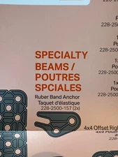 VEX IQ Special Beams (4) Rubber Elastic Band Anchors 228-2500-157