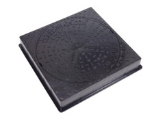 Manhole Cover Solid Top Square to Round 450 x 450mm Clark Drain 3.5 Tonne Load