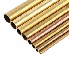 sourcing map Tubo rotondo in ottone 300 mm lunghezza 12 mm OD 1 mm