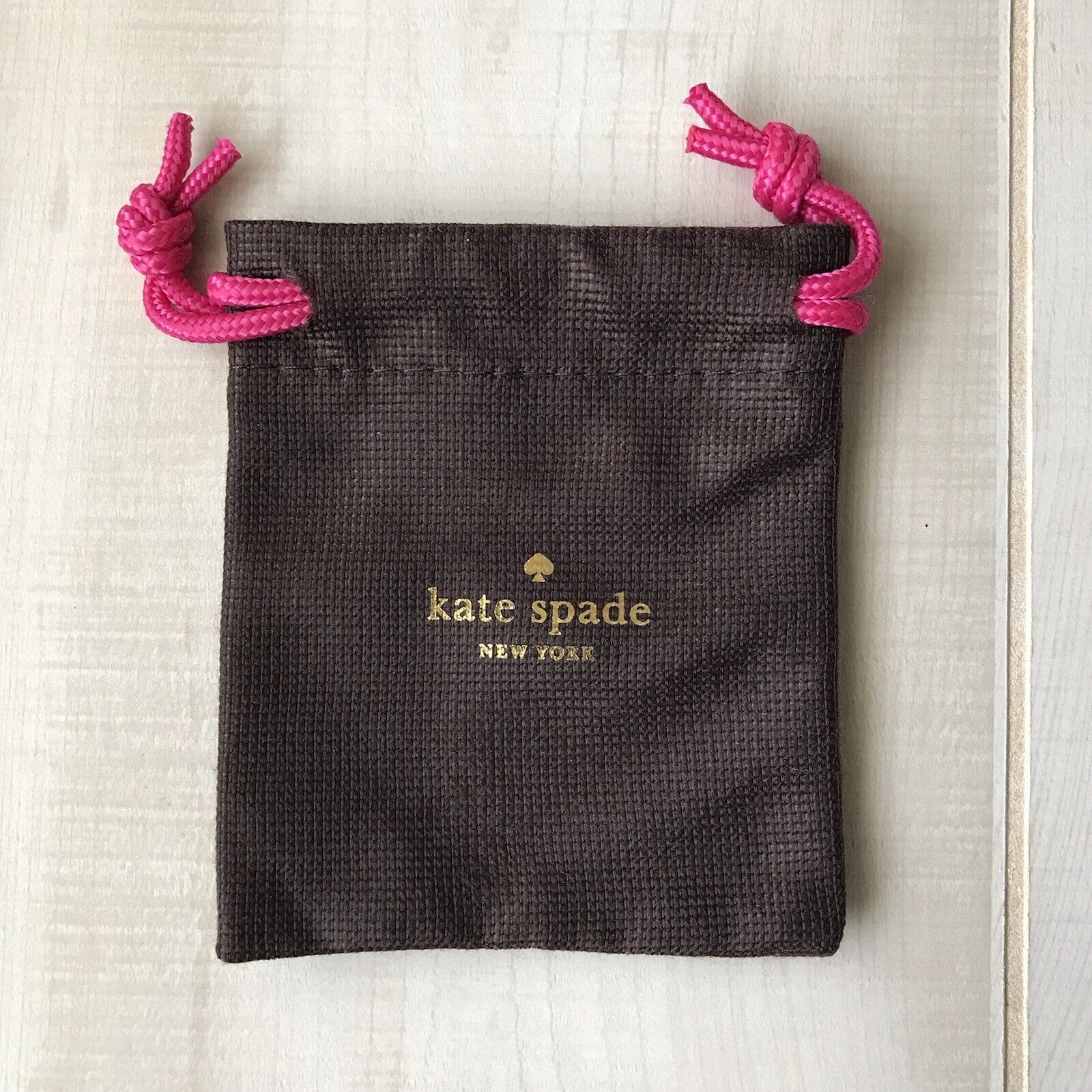 Kate Spade Mini Dust Gift Bag Jewelry Protector Storage Brown Gold Pink |  eBay