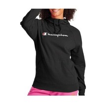 DEFECT Women's Champion Powerblend Fleece Hoodie, Script Logo Black XL 6D062