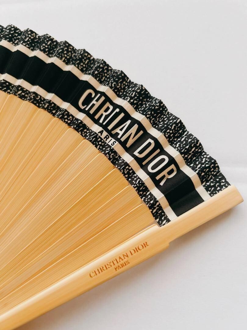 Christian Dior Folding Fan Navy Sensu Novelty Japan for sale