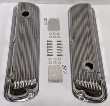 Polished Aluminum V8 Ford 260 289 302 351w Finned Short Valve Covers Sbf Mercury Polished Aluminum V8 Ford 260 289 302 351w Finned Short Valve Covers Sbf Mercury