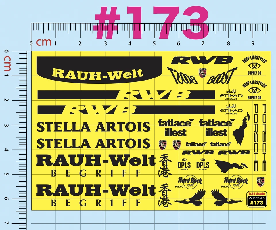 RWB STELLA ARTOIS Water Slide Decal White Toner 1/24 - 1/28 Dicast RC Model#171 - Image 4 of 4