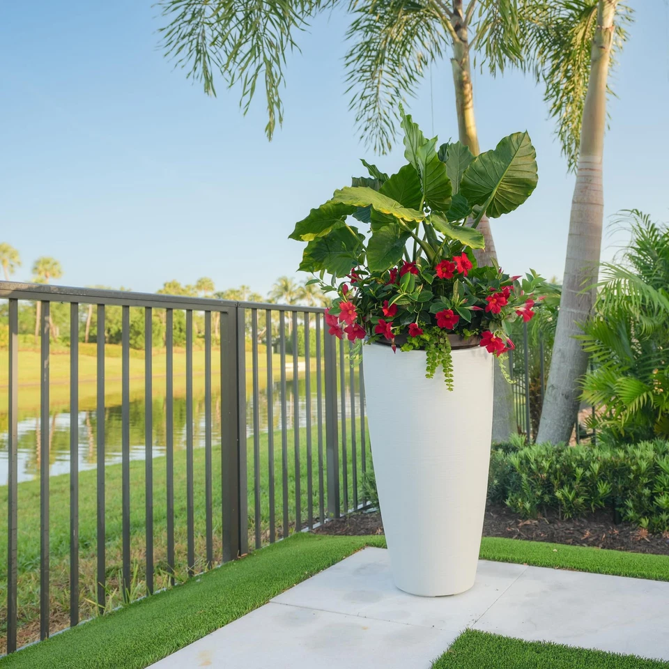 Modesto 32-Inch Tall Planter – Weather-Resistant Planter for Flowers – Durabl... - Image 4 of 4