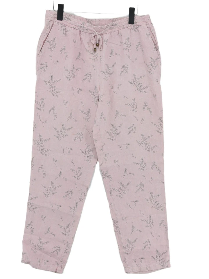 Laura Ashley Women's Leggings UK 12 Pink Linen - Image 1 of 4