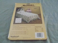 Vintage WonderArt Spring Blossom 6 Stamped Quilt Blocks #1983 New 18" x 18"