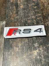 3D Chrome Rear Boot Badge Emblem For Audi RS4