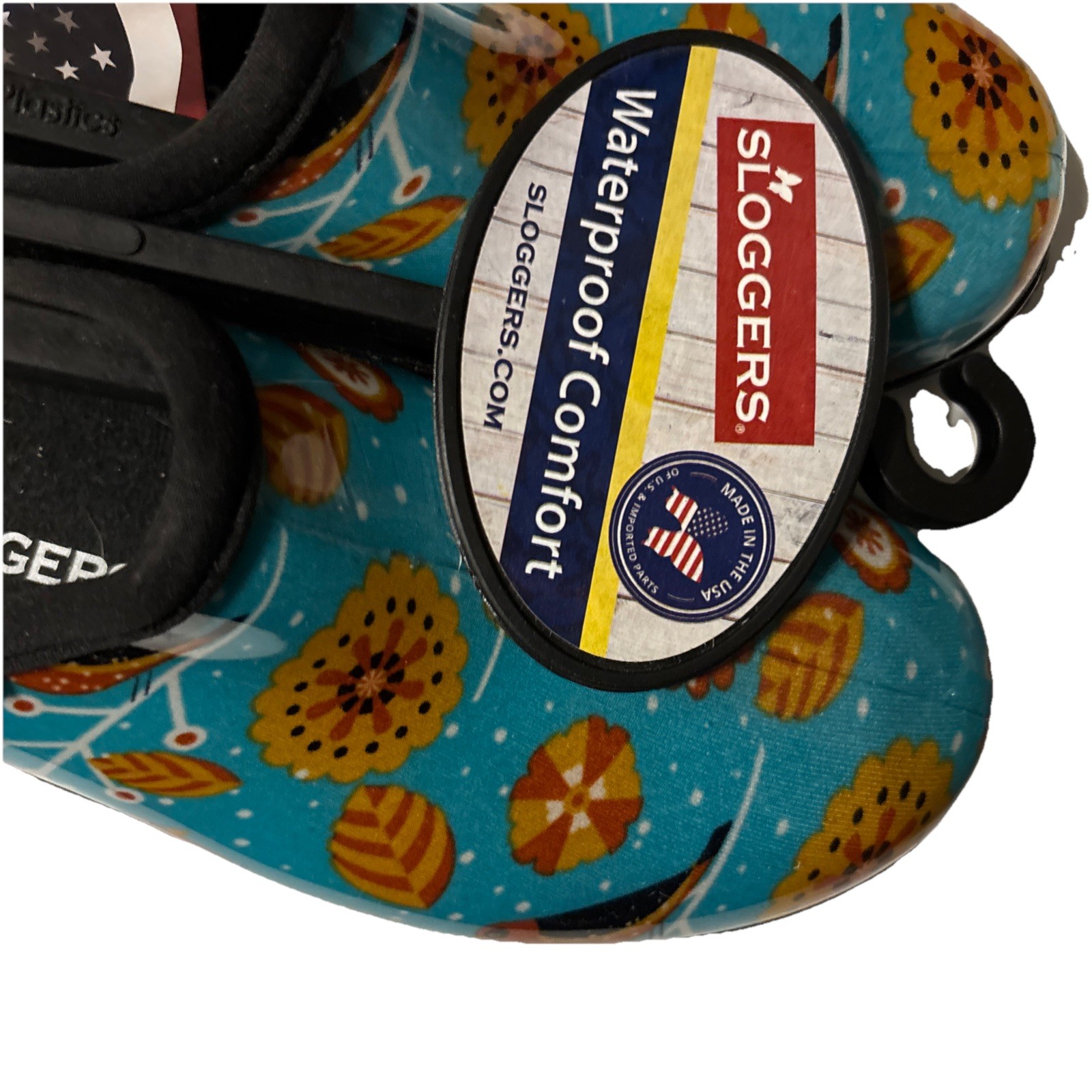 Sloggers Women's Size 7 Birds Turquoise Waterproof  Garden Shoes New