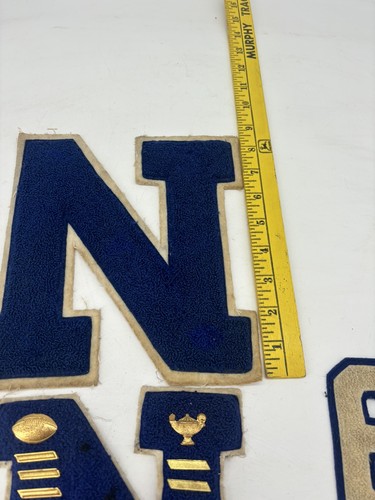 Vintage Letterman Jacke Patches Pins 1961 N Football Track Academic High School - Bild 13 von 14
