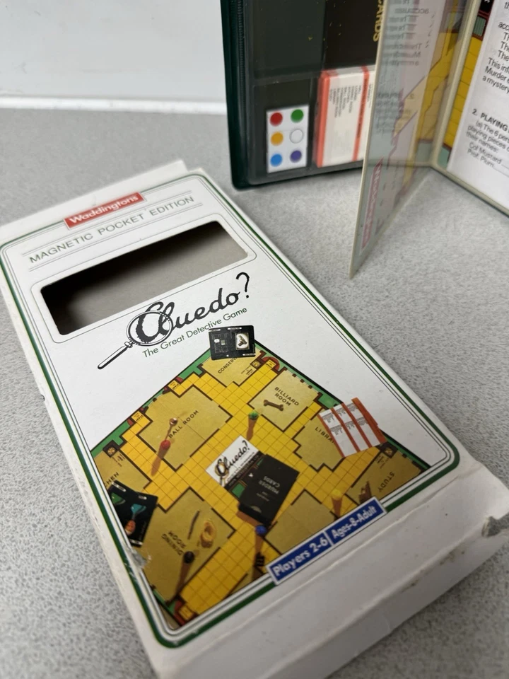 1989 New Waddingtons Cluedo Magnetic Pocket Edition Game Vintage Never Used - Image 3 of 4