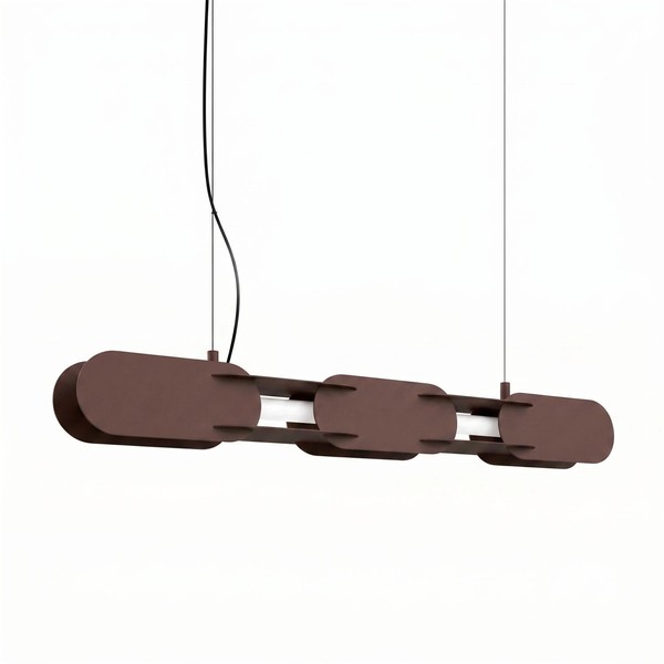 LED HäNgelampe Braun 3000 K Dimmbar Push-Dim L:91 Cm Pendelleuchte Esszimmer-image