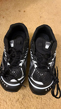 Bottega Veneta Black White Gray Men  s Low Top Lace-Up Geometric Sneakers