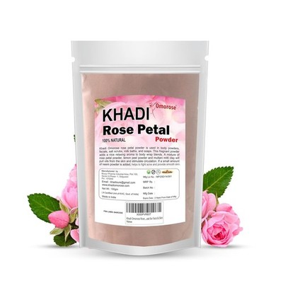 Khadi Omorose Rose Petal Powder For Face And Skin (100 gm) Free Shipping