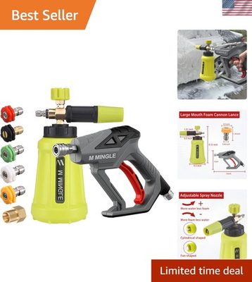 #ad Versatile 4000 PSI High Pressure Washer Snow Foam Lance 5 Nozzle Tips Included $63.19