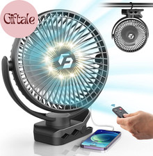 8-Inch Clip on Fan - 20000Mah Portable Fan Battery Rechargeable with 3 Speeds an
