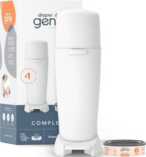 Diaper Genie Complete Pail White w/Refill 270 Diapers Carbon Filter