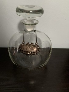 Sherry Decanter With Sterling Tag