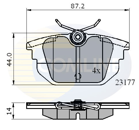 Rear COMLINE CBP01012 Brake Pad Set, disc brake for ALFA ROMEO,FIAT,LANCIA