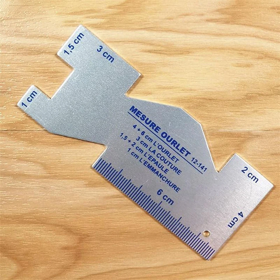 Seam Measuring Metal Quilting Tailor Ruler Template Sewing Ruler for DIY1172 - Image 3 of 4