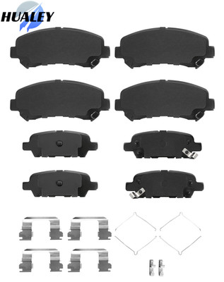 Front Rear Ceramic Brake Pads w/Hardware Kit Fit Nissan Sentra Maxima Juke