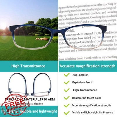 EYEURL 2 Pack Blue Light Blocking Reading Glasses Women Anti Eyestrain 2.75
