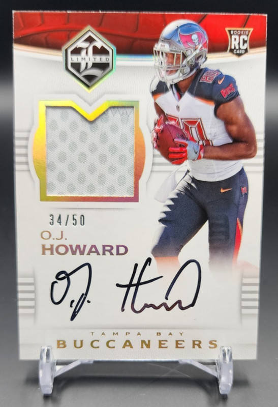 2017 Panini Limited O.J. Howard RPA /50 Auto Patch #135 Buccaneers