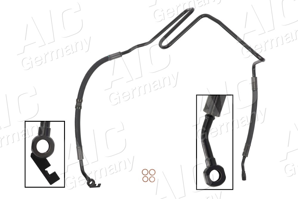 from hydraulic pump to steering gear AIC 57667 Hydraulic Hose, steering for AUDI