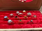 Estate Vintage Costume Jewelry Lot Of 12 Rings Silver And Gold Colored