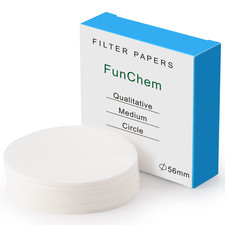 Qualitative Filter Paper Circles, 56 Mm Diameter Cellulose Lab Filter Paper, 20