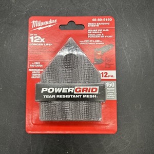 Milwaukee 48-80-5150 Mesh Sanding Sheets 150G, 12PK - New