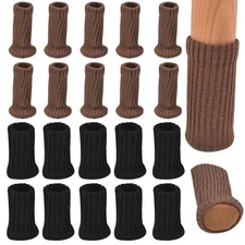 16pcs Knitted Chair Leg Socks - Anti-slip Floor Protectors