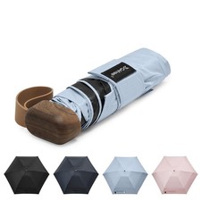 G4Free Mini Travel Folding Umbrella for Purse, Compact UPF Small, Light Blue
