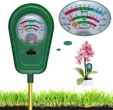 3-in-1 Soil Test Kit: Moisture, pH, and Fertility Meter for Plants and Gardens