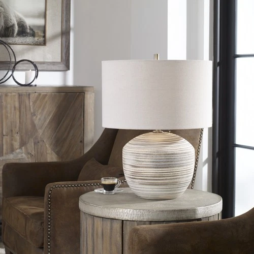 Uttermost 28441-1 Prospect 22" Tall Ceramic Table Lamp - Striped - Picture 6 of 6