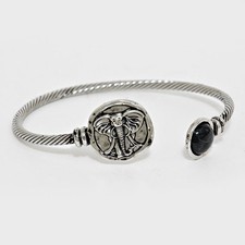 Cuff Bangle Bracelet Elephant Metal Good Luck Fashion Jewelry