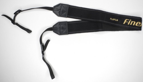 Fuji Fujifilm Finepix Genuine Black / Gold / Gray 1 1/2" Camera Neck Strap - Picture 7 of 9