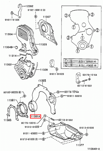 Genuine Hilux LN170 LN167 LN166 LN165 2L 3L 5L Rear Main Oil Crankshaft Seal - Picture 9 of 20