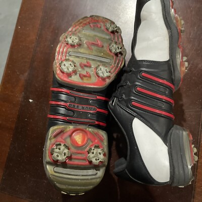 Adidas Adiprene Golf Tour 3D Black Red White Leather Sneaker  display picture 1