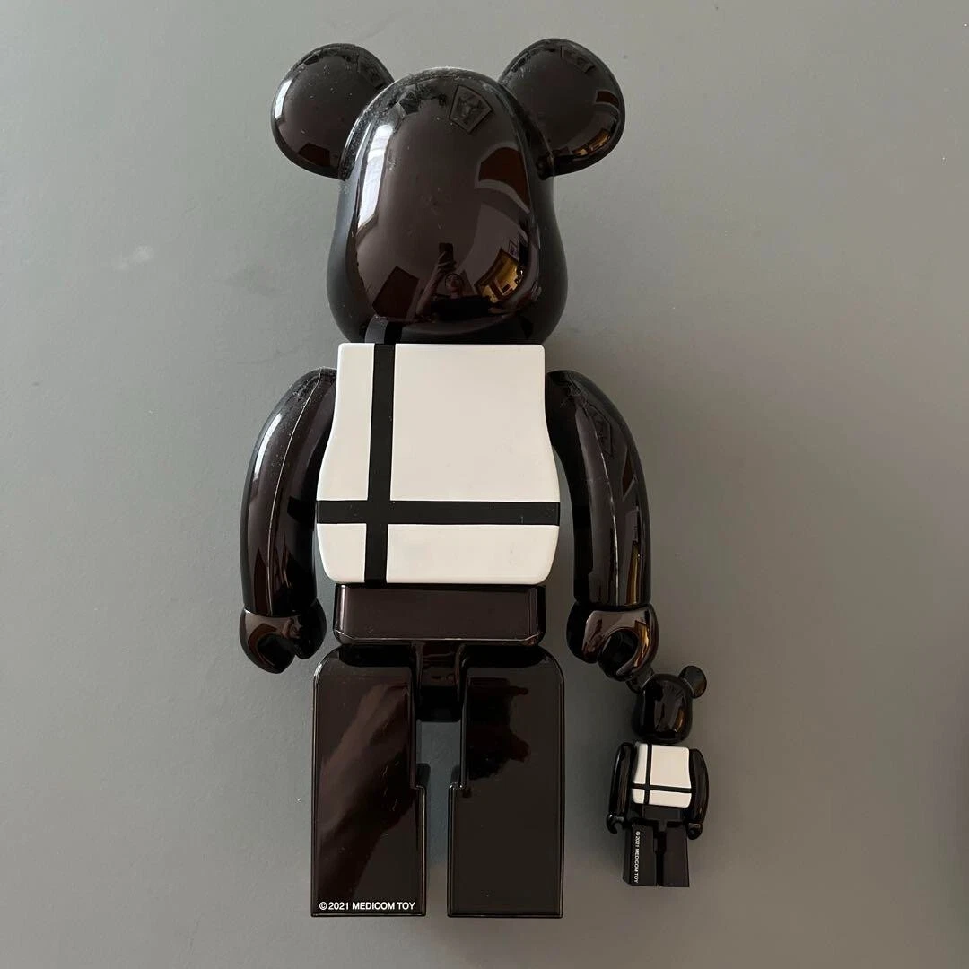 Bearbrick TOY PLUS BLACK CHROME 400% 100% SET BE@RBRICK Medicom Toy