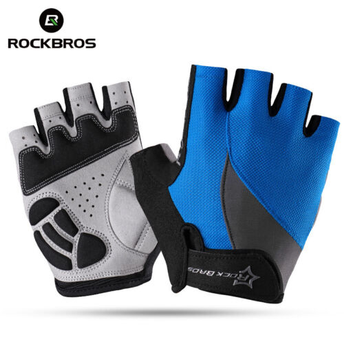 ROCKBROS MTB Bike Half Finger Breathable Bicycle Gloves Summer Cycling Gloves - Picture 1 of 8