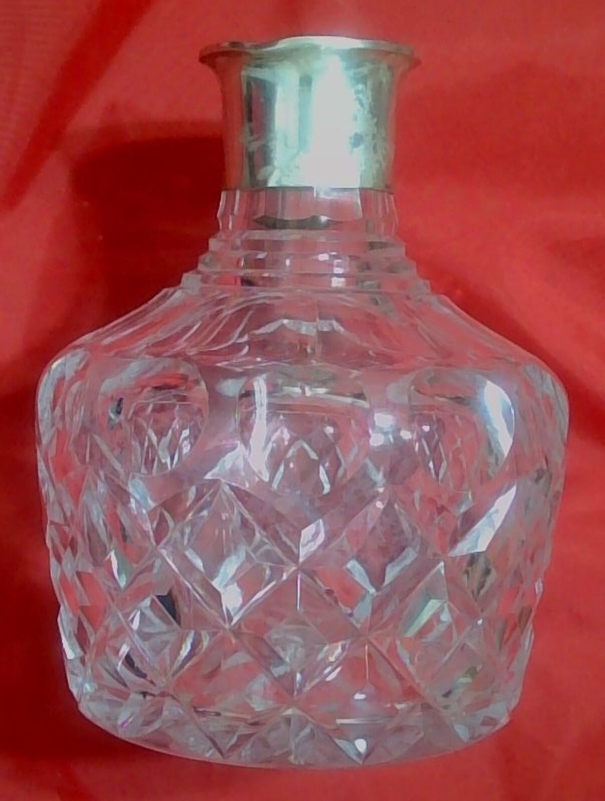 Pair BIRKS STERLING Cut Lead Glass Decanters eBay
