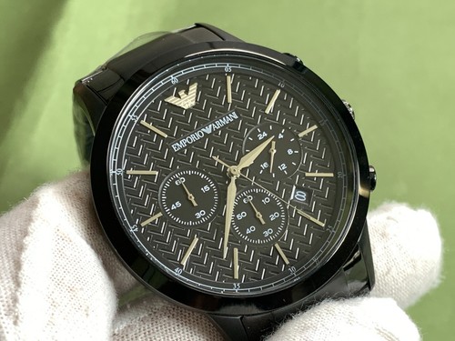 OROLOGIO AL QUARZO UOMO EMPORIO ARMANI AR2485 RENATO CLASSIC NERO CRONOGRAFO 5 ATM