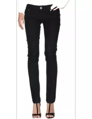 $450 Elisabetta Franchi Celyn B Rhinestone Jeans Pants 31