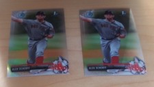 2017 Bowman Draft BDC-9 Alex Scherff 2 Count All Chrome Refractor Lot Boston