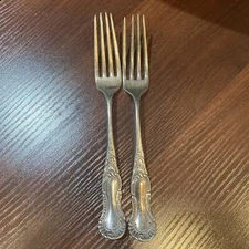 ANTIQUE 1880 Pairpoint Mfg Co. SIlverplate Dinner Fork Set of 2