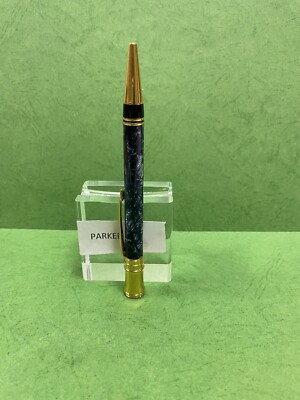 Authentic Vintage Rare PARKER DUOFOLD Marble Blue Ballpoint Pen