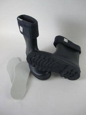 MARKENLOS Gummistiefel Jungen Kindergummistiefel dunkelblau gefüttert & zus. Einlegesohle